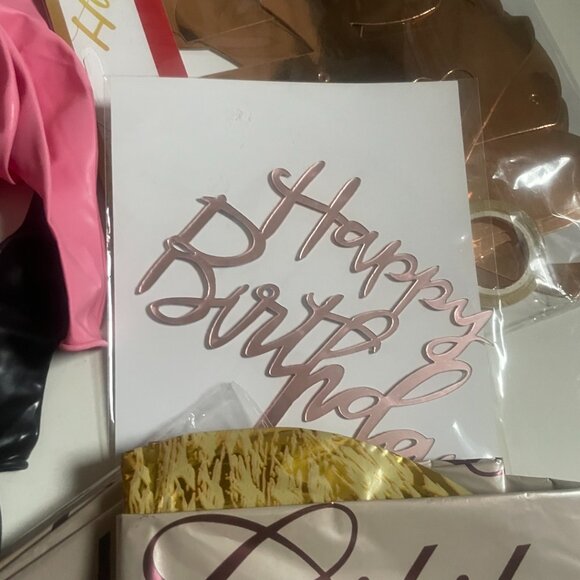 Pink & Black Balloon Garland Arch Kit with 2 Champagne Bottle Foil Balloons - Picture 6 of 11